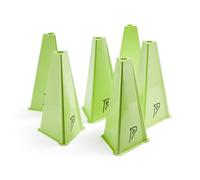 Phoenix Fitness Agility Training Cones - Pack of 6 Football Training Cones - High Visibility Sports Cones for Speed Training, Footwork, Fitness, PE & Coaching