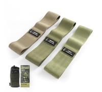 Phoenix Fitness Fabric Resistance Bands - Set of 3 Non-Slip Exercise Bands for Women and Men - Home Gym Workout Bands for Yoga, Pilates & Fitness with Carry Bag & Exercise Guide (Green)