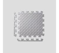Phoenix Fitness Interlocking Floor Mats - 4 Non-Slip EVA Foam Flooring Tiles for Home, Gym, Garage, Kids Room & Exercise - Heavy-Duty Protective Floor Mat for Indoors & Outdoors - 30x30cm, Grey