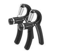 Phoenix Fitness Hand Grip Strengthener - 2 Pack 5-60kg Hand Exerciser for Forearm, Wrist & Finger Workout with Adjustable Resistance for Grip Strength, Injury Recovery & Rehabilitation - Black