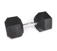 Phoenix Fitness Hex Dumbbells - Rubber & Cast Iron Hexagonal Dumbbell Hand Weights for Men and Women at Home & Gym - SINGLE or PAIR - Choice of Weight: 2.5kg - 25kg
