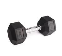 Phoenix Fitness Hex Dumbbells - Rubber & Cast Iron Hexagonal Dumbbell Hand Weights for Men and Women at Home & Gym - SINGLE or PAIR - Choice of Weight: 2.5kg - 25kg