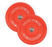 Phoenix Fitness Olympic Bumper Plates - Rubber Weight Plates for Exercise, Strength Training & Barbell Weightlifting for Men & Women at Home or Gym - Weight: from 5kg-25kg