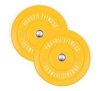 Phoenix Fitness Olympic Bumper Plates - Rubber Weight Plates for Exercise, Strength Training & Barbell Weightlifting for Men & Women at Home or Gym - Weight: from 5kg-25kg