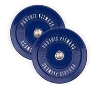 Phoenix Fitness Olympic Bumper Plates - Rubber Weight Plates for Exercise, Strength Training & Barbell Weightlifting for Men & Women at Home or Gym - Weight: from 5kg-25kg