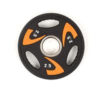 Phoenix Fitness Olympic Weight Plate - Rubber Coated Tri Grip Radial Plate for Barbell, Dumbbell, Weightlifting Bars and Strength Training at Home & Gym - SINGLE, Choice of Weight: 2.5kg - 25kg
