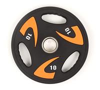 Phoenix Fitness Olympic Weight Plate - Rubber Coated Tri Grip Radial Plate for Weight & Strength Training - Great for Barbell & Dumbbell Bars - Ideal for Home, Gym & Studio - Sold as Singles, 10kg