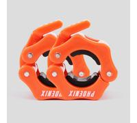 Phoenix Fitness Orange 1 Inch Barbell Clamps For Secure Weightlifting