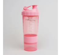 Phoenix Fitness Protein Shaker Bottle with Storage Compartments - 500ml Leakproof BPA Free Easy Clean Bottle for Powder Shakes, Supplements, Vitamins & Snacks - Pink