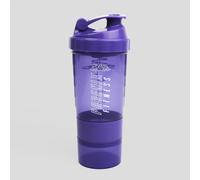 Phoenix Fitness Protein Shaker Bottle with Storage Compartments - 500ml Leakproof BPA Free Easy Clean Bottle for Powder Shakes, Supplements, Vitamins & Snacks - Purple