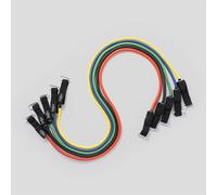 Phoenix Fitness Resistance Bands - Set of 5 Resistance Tubes with Handles, Ankle Straps & Door Anchor & Carry Bag - Exercise Bands for Men and Women Strength Training & Rehabilitation (Pastel)