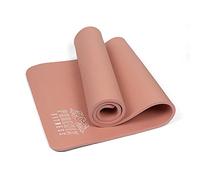 Phoenix Fitness RY1547 Exercise NBR Fitness Yoga Mat - Double Sided Anti Slip High Density Floor Mat - 185 x 61 cm - 15mm Thick with Carry Strap, Pink