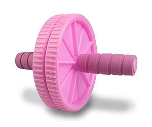 Phoenix Fitness RY1552 Ab Roller for Abdominal Training - Fitness Exercise Abs Wheel for Home and Gym - Foam Grip Handles for Ab Core Workout, Pink