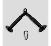 Phoenix Fitness Cable Machine Attachments - Heavy-Duty Pulley Machine Exercise Handles, Lat Pull Down Bars, Rope Attachments or Ankle Straps for Home Gym Workout - Black, V-Bar Handle