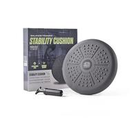 Phoenix Fitness Wobble Cushion - Balance Disc Stability Cushion with Hand Pump - Non-Slip Core Strength Trainer for Balance, Physio, & Posture - Sensory Wiggle Seat for Kids & Adults | Grey