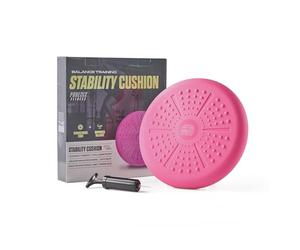 Phoenix Fitness Wobble Cushion - Balance Disc Stability Cushion with Hand Pump - Non-Slip Core Strength Trainer for Balance, Physio, & Posture - Sensory Wiggle Seat for Kids & Adults | Pink