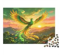 Phoenix Flame Dawn 1000 Piece Jigsaw Puzzle Jigsaw Puzzle for Adults Paper Material Relaxation Focus Family Interaction Home Decor Gift 38x26cm/1000pcs