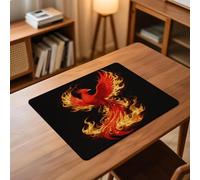 Phoenix Flame Desk Mat Washable Table Protector Waterproof Table Cover Protector Desk Placemats Heat Resistant Non-Slip Desks Cover for Desktop, Coffee Dining Tables 60x50cm
