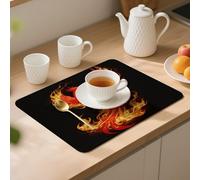 Phoenix Flame Desk Mat Washable Table Protector Waterproof Table Cover Protector Desk Placemats Heat Resistant Non-Slip Desks Cover for Desktop, Coffee Dining Tables 40x30cm