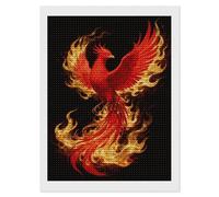 Phoenix Flame Diamond Art Kits for Adults 12"x16" DIY Diamond Painting Kit for Beginners Gem Art Painting with Round Full Drill Diamonds DIY Paint Paintings for Home Wall Decor Gift