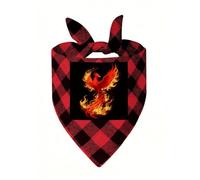 Phoenix Flame Dog Bandanas for Small Medium Large Dogs Cats | Soft Polyester Pet Triangle Scarf Kerchief Novelty Pet Bib for Birthday, Photo Shoots, Wedding, Parties Pet Accessories