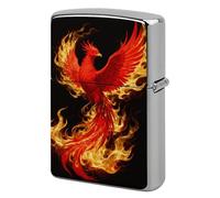 Phoenix Flame Lighter Case Metal Double-Sided Lighter Cover Pocket Lighters Sleeve Windproof Lighters Accessories for Men Women