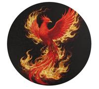 Phoenix Flame Personalized Jigsaw Puzzles, 195Pcs Custom Wooden Jigsaw Puzzle Round Puzzle Gift Adult