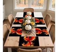 Phoenix Flame Placemats Set 30x45cm*6 Heat Resistant Washable Placemat Waterproof Table Placemats Non-Slip Wipeable Tables Mat Kitchen Place Mats for Dining Party Home Decor