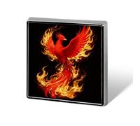 Phoenix Flame Square Lapel Pins Backpack Pin Cute Brooch Decoration Brooches for Women Men Fashion Button Badges for Hat Backpacks Purses Jackets Shirt Suit