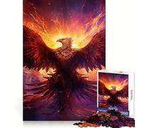 Phoenix Flames 1000 Piece Jigsaw Puzzles for Teenagers Mind Challenge Toy Quiet Hobby Precise Cut Seasonal Gift (38x52cm)