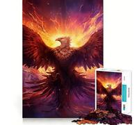 Phoenix Flames 1000 Piece Jigsaw Puzzles for Teenagers Mind Challenge Toy Quiet Hobby Precise Cut Seasonal Gift (38x52cm)