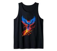 Phoenix Flames Fantasy Greek Mythology Tattoo Graphic Men Tank Top