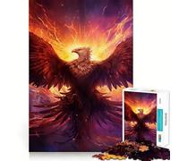Phoenix Flames Jigsaw Puzzles for Teenagers 1000 Piece Wise Think Toy Gentle Leisure Tight Cut Santa Wish List (50x75cm)