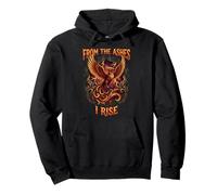 Phoenix Flames Rising From The Ashes I Rise Rebirth Pullover Hoodie