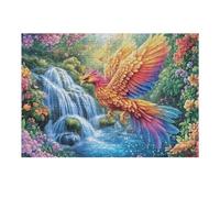 Phoenix Flying by Waterfall 300 Pc Classic Jigsaw Puzzle Puzzle for Adults Hard Challenging Hobby Home Decor Poster Eco Friendly Material 300 PCS
