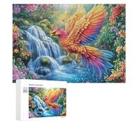 Phoenix Flying by Waterfall 300 Piece Jigsaw Puzzle for Adults Indoor Puzzle Hobby Mental Sharpness Gift for Collectors 300 PCS