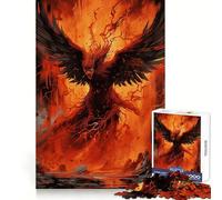 Phoenix Flying Out of Fire 1000 Piece Jigsaw Puzzle for Teenagers Logic Toy Group Play Precision Cut Thoughtful Gift (50x75cm)