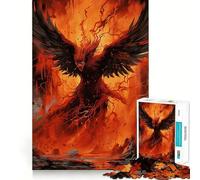 Phoenix Flying Out of Fire 1000 Piece Jigsaw Puzzles for Teenagers Jigsaw Logic Train Toy Stress Relief Smooth Cut Memorable Gift (38x52cm)