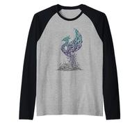Phoenix for Suicide Awareness Prevention Teal Purple Rebirth Raglan Baseball Tee