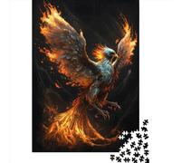 Phoenix From The Ashes 500 Pieces Jigsaw Puzzles for Adults Creative Rectangular Jigsaw Gift Wooden Puzzles Game Brain Teasers Toy 500pcs (52x38cm)