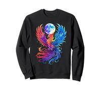 Phoenix Full Moon Rising Mythical Bird Fantasy Bird Sweatshirt