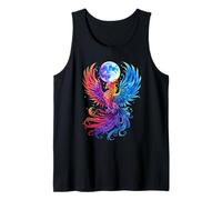 Phoenix Full Moon Rising Mythical Bird Fantasy Bird Tank Top
