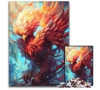 Phoenix God Puzzles 1000 Pieces for Adults Paper Jigsaw Puzzles for Travel Lovers Couples Challenging Toy 1000 PCS(38x26cm)