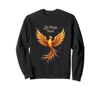 Phoenix Hope Let Hope Soar Childhood Cancer Awareness Design Sweatshirt
