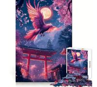 Phoenix in Cherry Blossom Night 1000 Piece Jigsaw Puzzles for Teenagers Mind Challenge Toy Quiet Hobby Precise Cut Seasonal Gift (50x75cm)