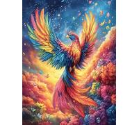 Phoenix in Colorful Flames 1000-piece Jigsaw Puzzle Set For Adults Teens 14+ Logic Skill Indoor Game Family Game Night Summer Durable Material 1000 PCS