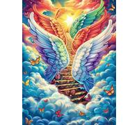 Phoenix in Colorful Flames 1000 Pieces Classic Jigsaw Puzzle Accompany Fairy Tale Cute Puzzle for Adults Concentration Training Wall Art Mental Exercise Halloween Premium Cardboard 1000 PCS