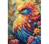 Phoenix in Colorful Flames 500-piece Jigsaw Puzzle Set For Adults Teens 14+ Logic Skill Indoor Game Family Game Night Summer Durable Material 500 PCS