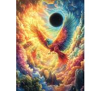 Phoenix in Eclipse Fiery Sky 500 Piece Jigsaw Puzzle for Adults Teens Art Studio Decor Creative Challenge Vibrant Colours Great Gift for Artists 500 PCS