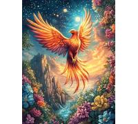 Phoenix in Fiery Flames 1000 Piece Count Premium Jigsaw Puzzle Mitos Animal Planta For Adults Teens 14+ Concentration Training Indoor Game Family Game Night Creativity Gift Giving 1000 PCS